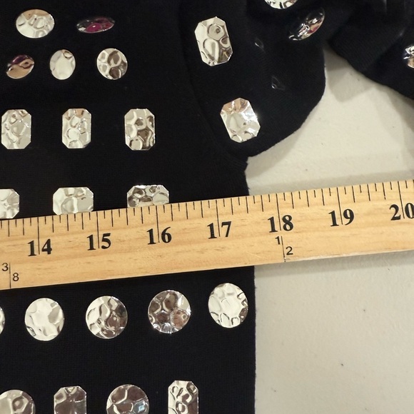 RARE Stella McCartney Embellished Metal plates 100% Lana Knit Cardigan Sz 42 (M - Picture 7 of 9